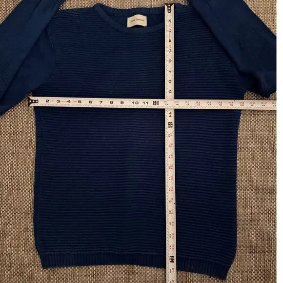 OLIVER SPENCER 100% Cotton Crewneck Long Sleeve Pullover Fisherman Sweater M - Picture 6 of 6